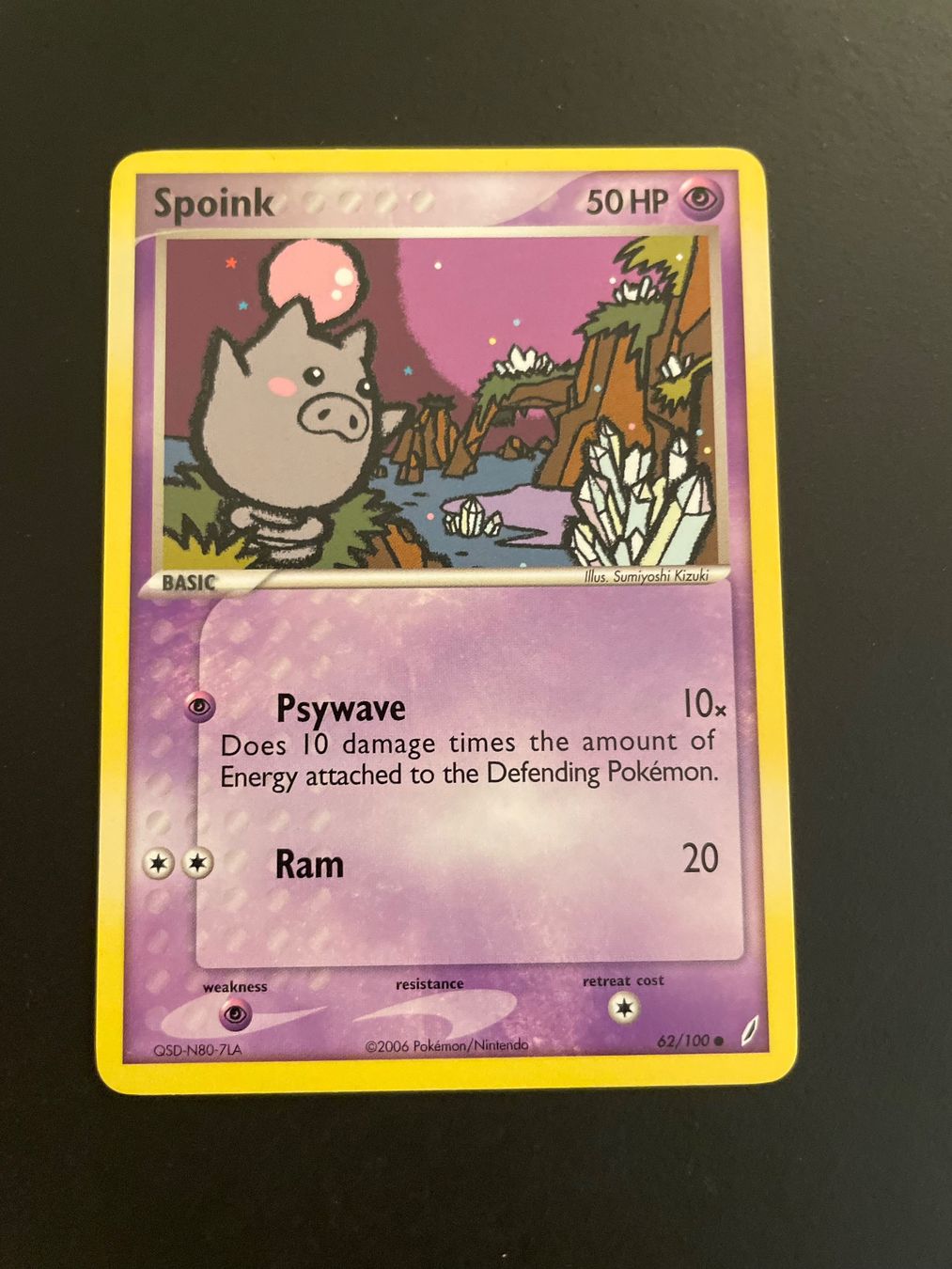 Pokémon Carte collezionabili: Spoink 62/100 EX Crystal Guardians – Usato da Zürich venduto da pokemon_cards