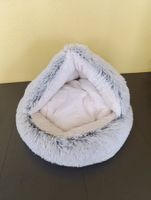 AniOne Katzen-Höhle Fluffy 2-in-1 grau XS