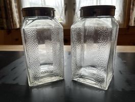 2x Kentaur Haferflocken Glasbehälter Glasbehälter Vintage