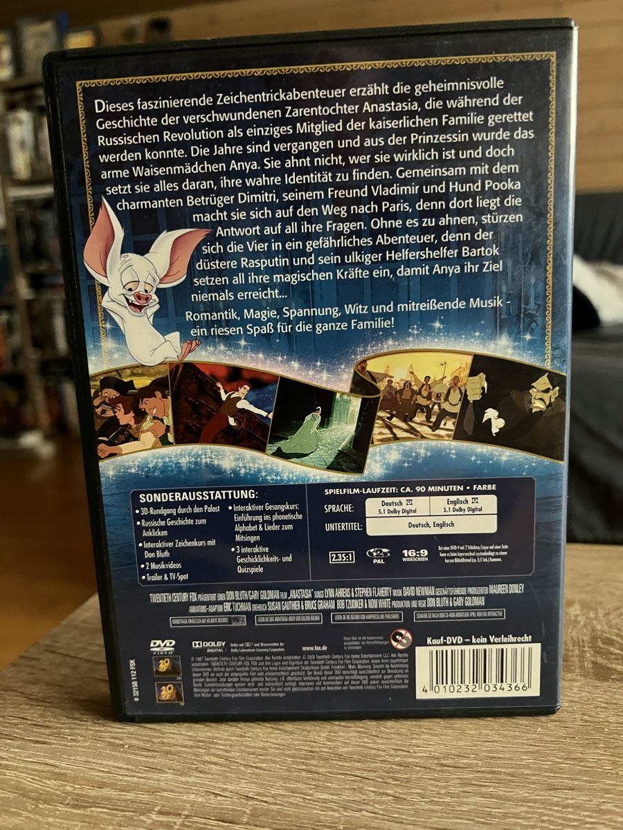 Tutti i DVDs: DVD Prinzessin Anastasia – Usato da Aadorf venduto da Schwarzschlumpf1972 1