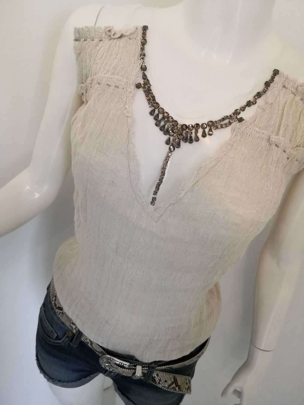 Mango Top: 🤩MANGO SUIT TOP BEIGE MIT STRASS – Nuovo (secondo la descrizione) da Olten venduto da Naja-Twins-Twins 5