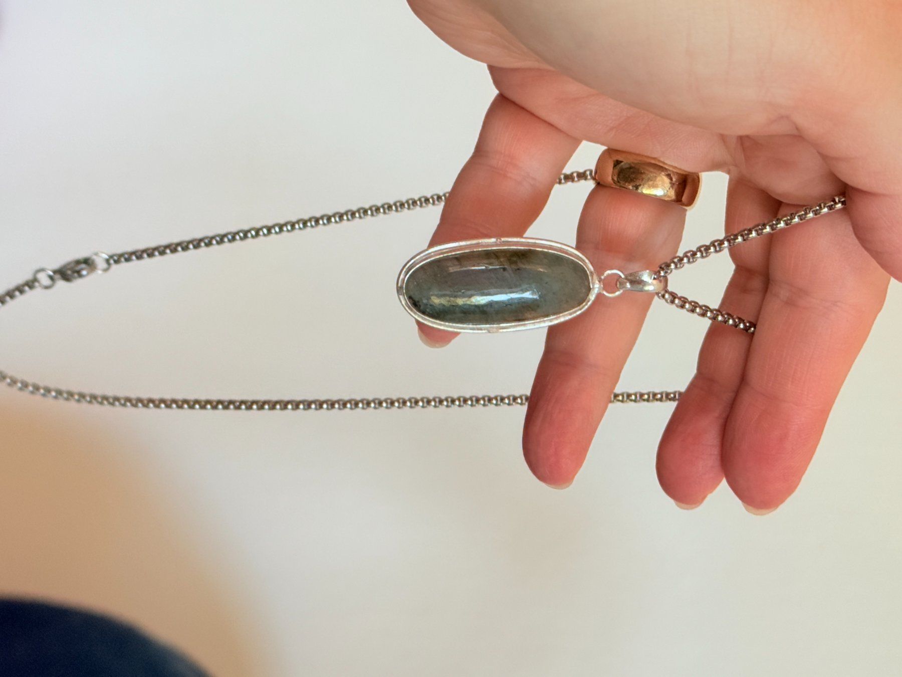 Catenine: Collier pendentif labradorite authentique – Nuovo e nell'imballaggio originale da Genève venduto da AWWA 9
