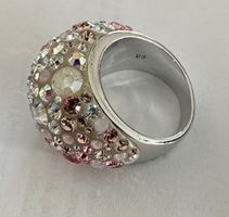 Wunderschöner Ring mit Glitzersteinen, Grösse 9 (19mm)