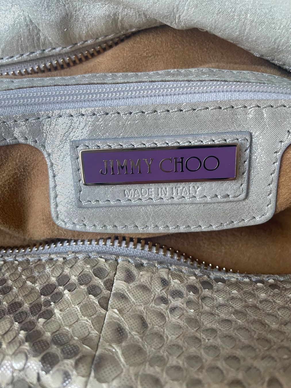Jimmy Choo Borse da donna: VINTAGE JIMMY CHOO LARGE PYTHON & LEATHER BAG – Usato da Minusio venduto da Pink222 4