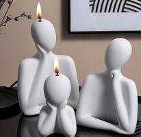 Pack 3x Kerzenformen abstrakter Kunst - moule pour bougie