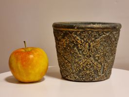 Kleiner Übertopf mit Golddekor Antik Stil