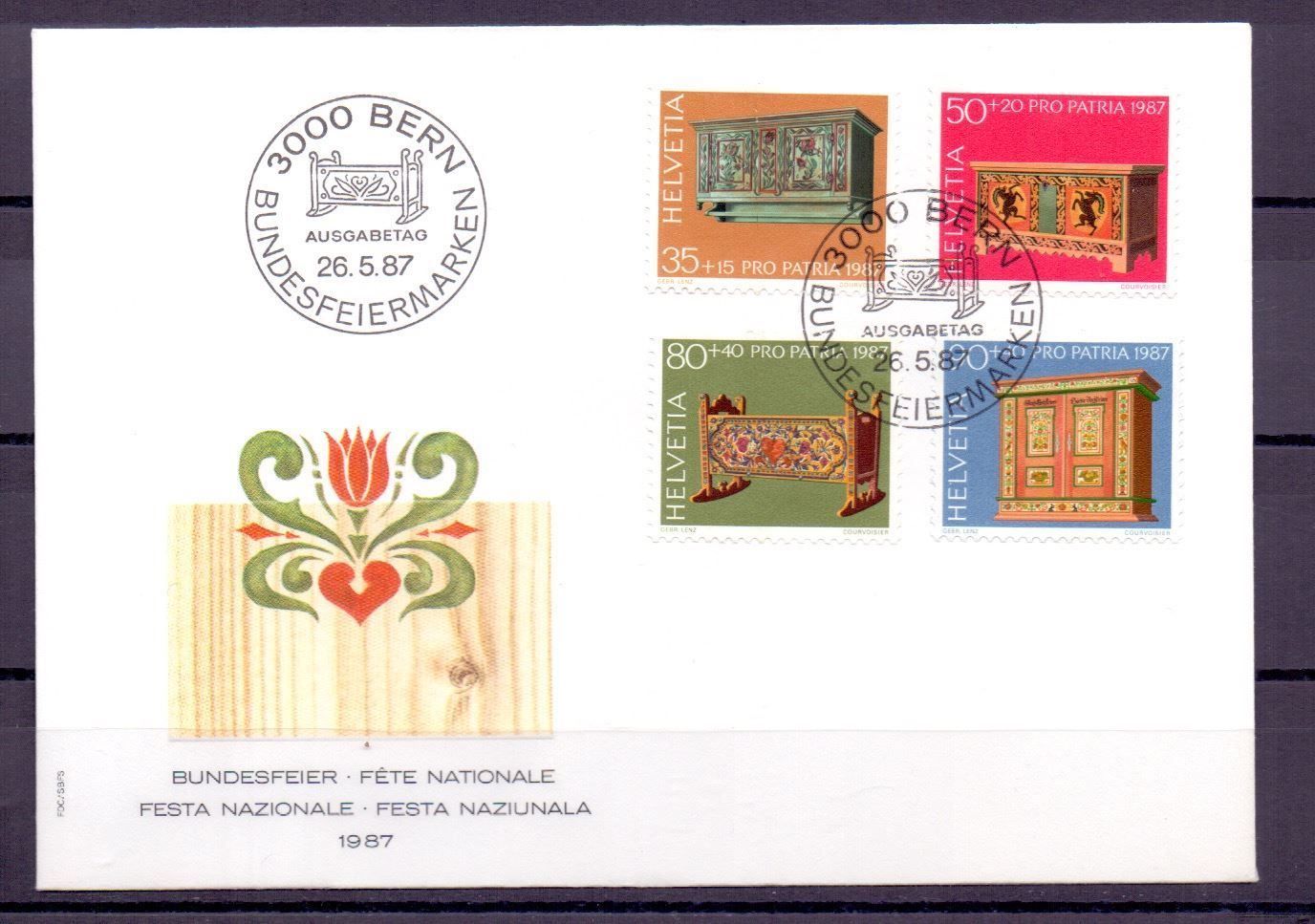 Tutti i francobolli: CH FDC Pro Patria Satz 1987 – Nuovo e nell'imballaggio originale da Koblenz venduto da Markenhimmel