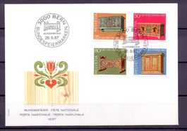 CH FDC Pro Patria Satz 1987