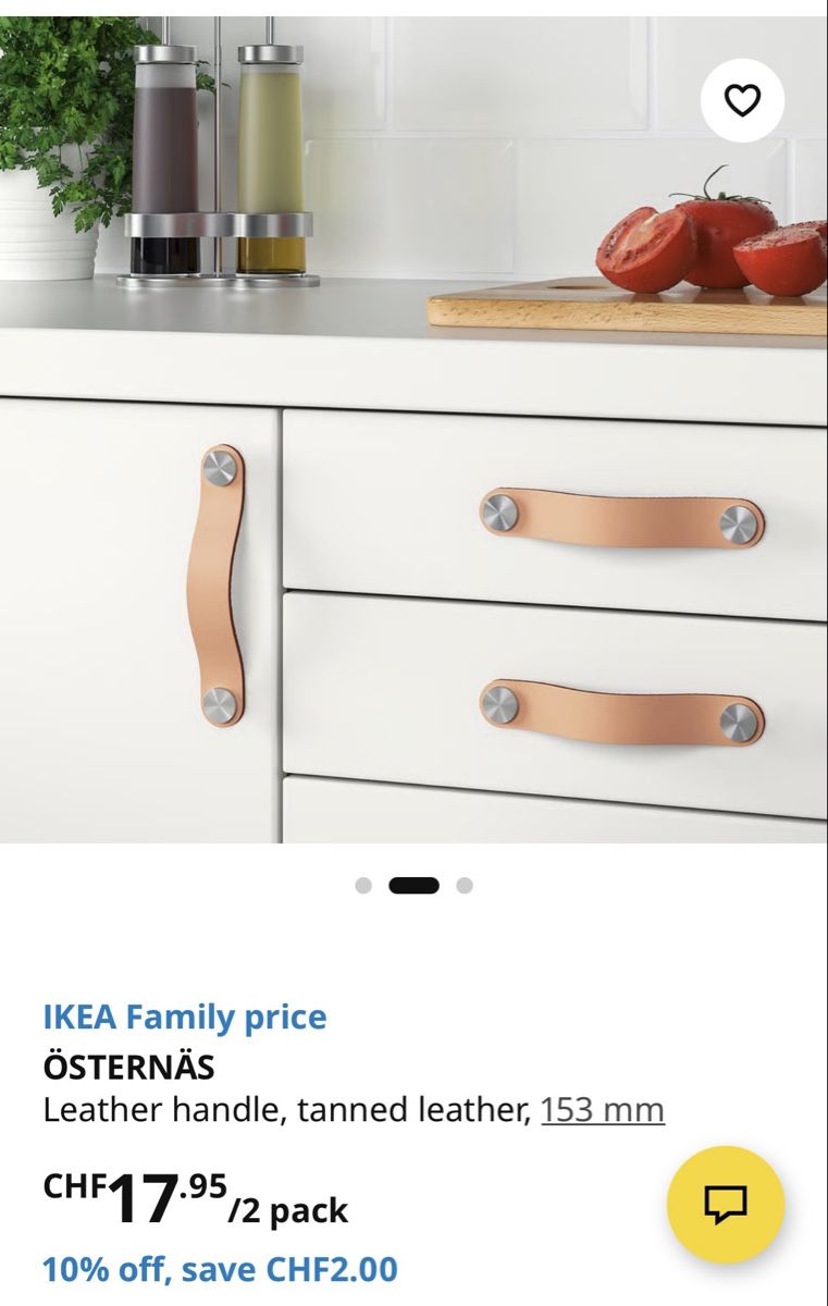 Ikea Ferramenta: Ledergriffe für Möbel / Möbelgriffe – Nuovo (secondo la descrizione) da Zürich venduto da steph07 1