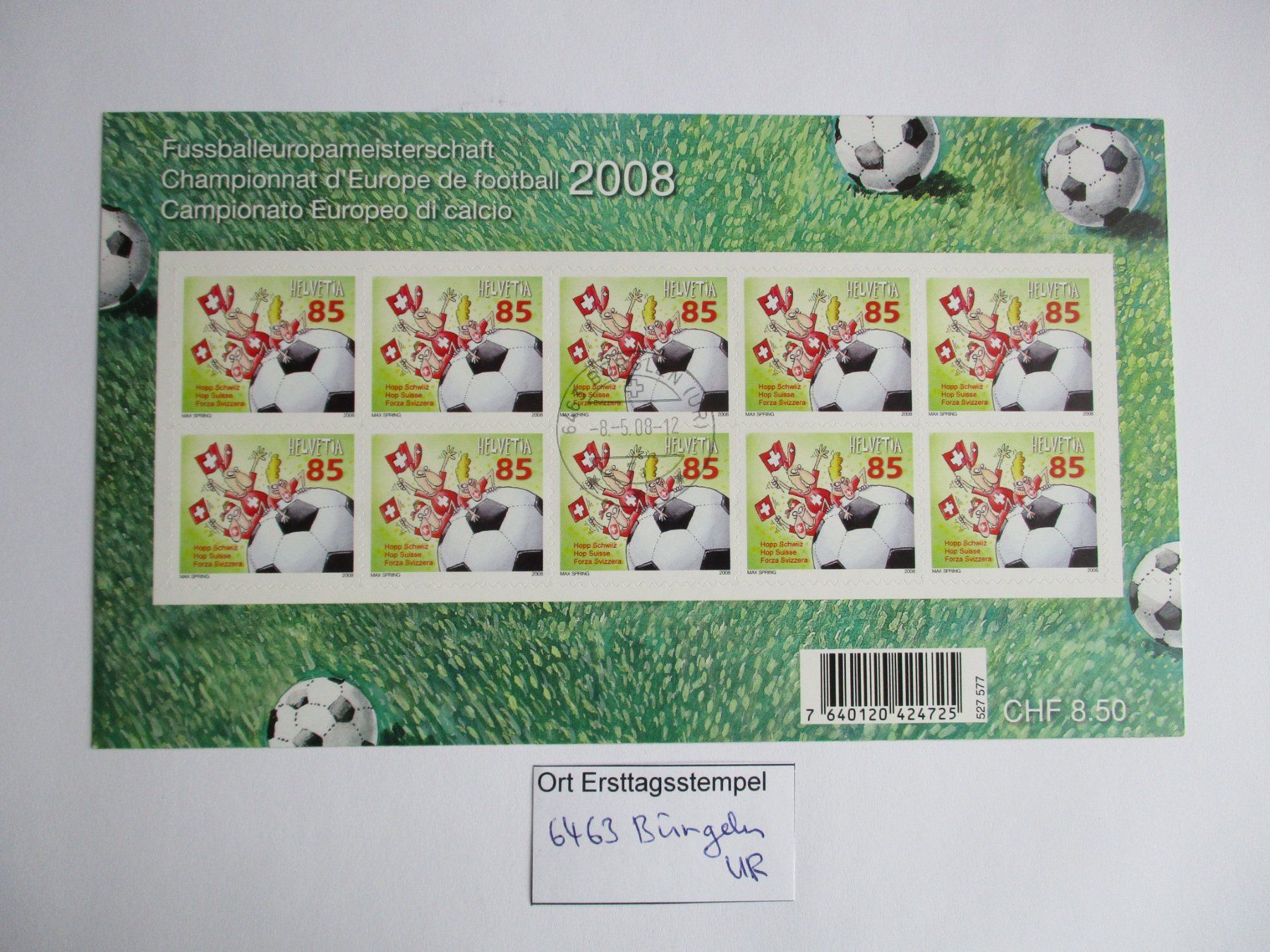 Tous les timbres: Bogen mit Ort Ersttagsstempel 6463 Bürglen UR – D'occasion à Langnau b. Reiden par Aktuell88