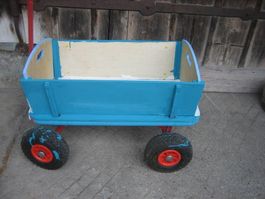Leiterwagen / Bollerwagen aus Holz - angemalt!