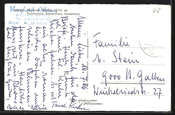 Cartes postales: Albinen /Wallis, Teilansicht mit Trubeln – D'occasion à Berlin par bartko-reher 1