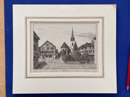Fürer Kupferradierung Ansicht von Zollikon  1 von 120 Ex.