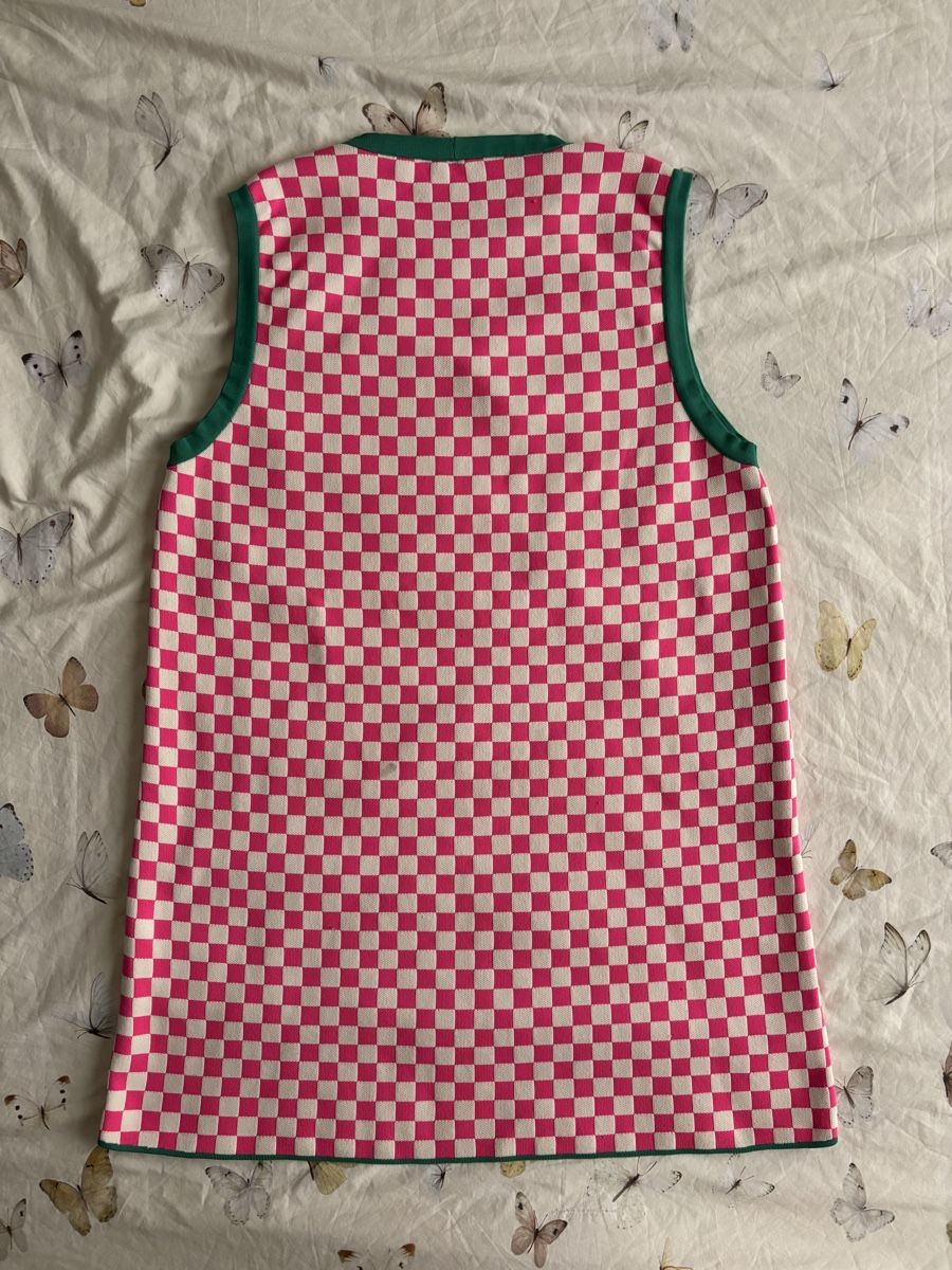 Vestiti: Pink white checkered pattern dress unisex, fits M/L – Nuovo (secondo la descrizione) da Zürich venduto da fco_wl97 2