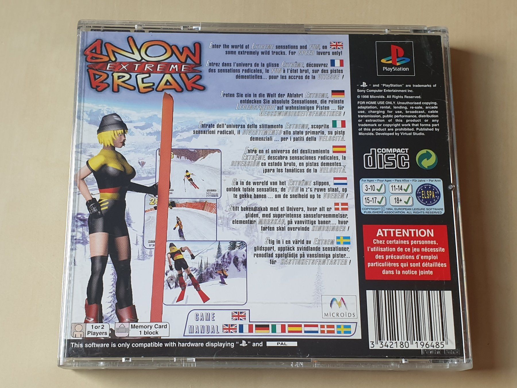 Sony Giochi: Extreme Snow Break – Usato da Stansstad venduto da collectorsshop 1