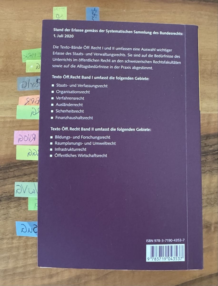 Libri: Öff Recht I Texto Gesetzesausgabe – Usato da Emmenbrücke venduto da Florentina27 1