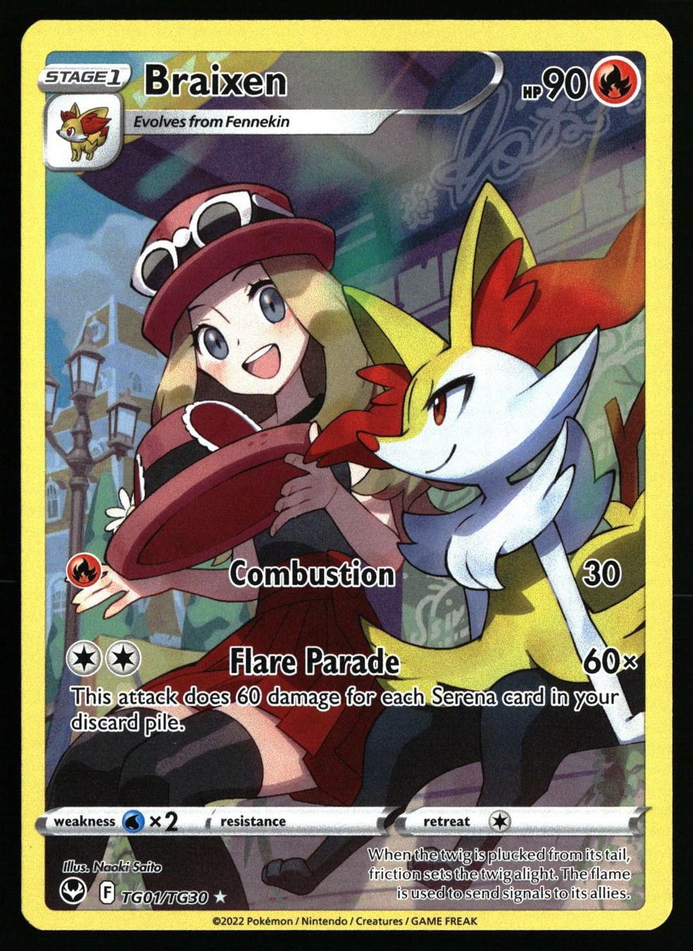 Pokémon Carte collezionabili: Braixen #TG01 Pokemon Silver Tempest – Usato da Feuerthalen venduto da Plazatoys