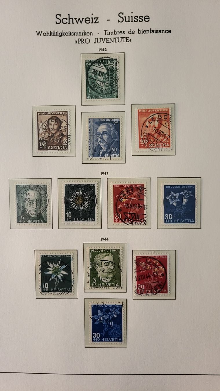 Alle Briefmarken: Briefmarken Sammlung Schweiz Pro Juventute 1913-2002 – Gebraucht aus Thun von harry999 8