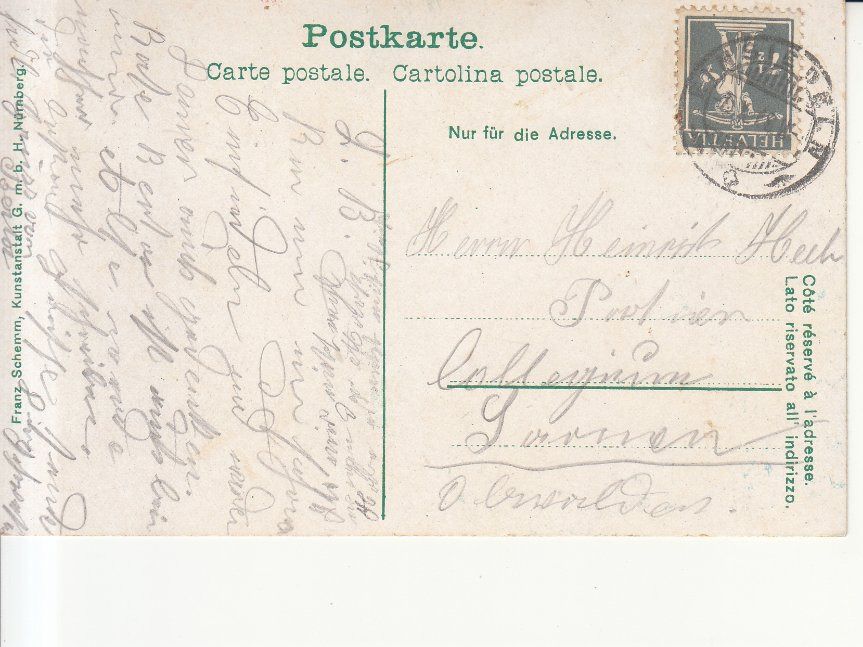 Cartoline postali: Einsiedeln 1918 – Usato da Bürglen TG venduto da StampGraf 1
