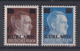 Deutsches Reich: 2 Ausgaben KURLAND *