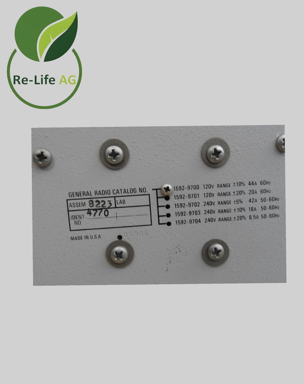 Alle Maschinen: General Radio | 1592 Variac | Automatic Voltage Regulator – Gebraucht aus Reinach BL von Re-LifeAG_Labor2 6