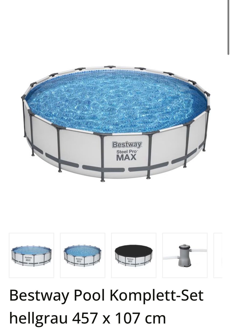 Bestway Schwimmbad: Gartenpool Bestway Steel Pro Max – Gebraucht aus Weinfelden von MartinE.