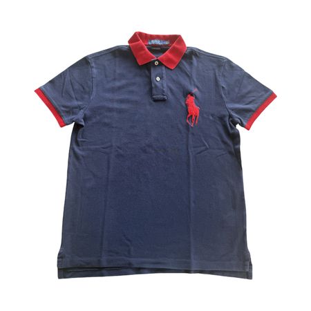 Polo Ralph Lauren Big Pony bleu marine / rouge – Taille M