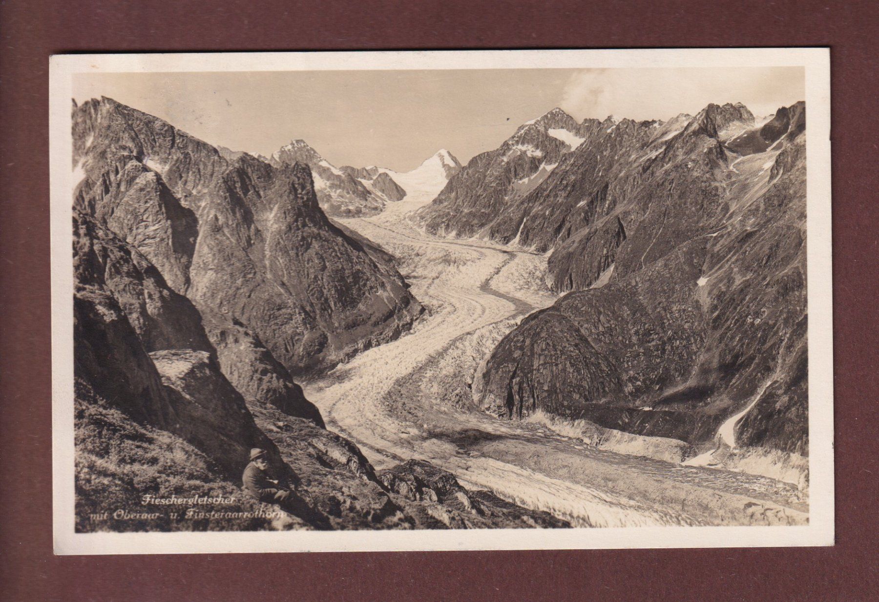 Cartoline postali: FIESCHERGLETSCHER - 1933 – Usato da Pully venduto da nicecards-shop