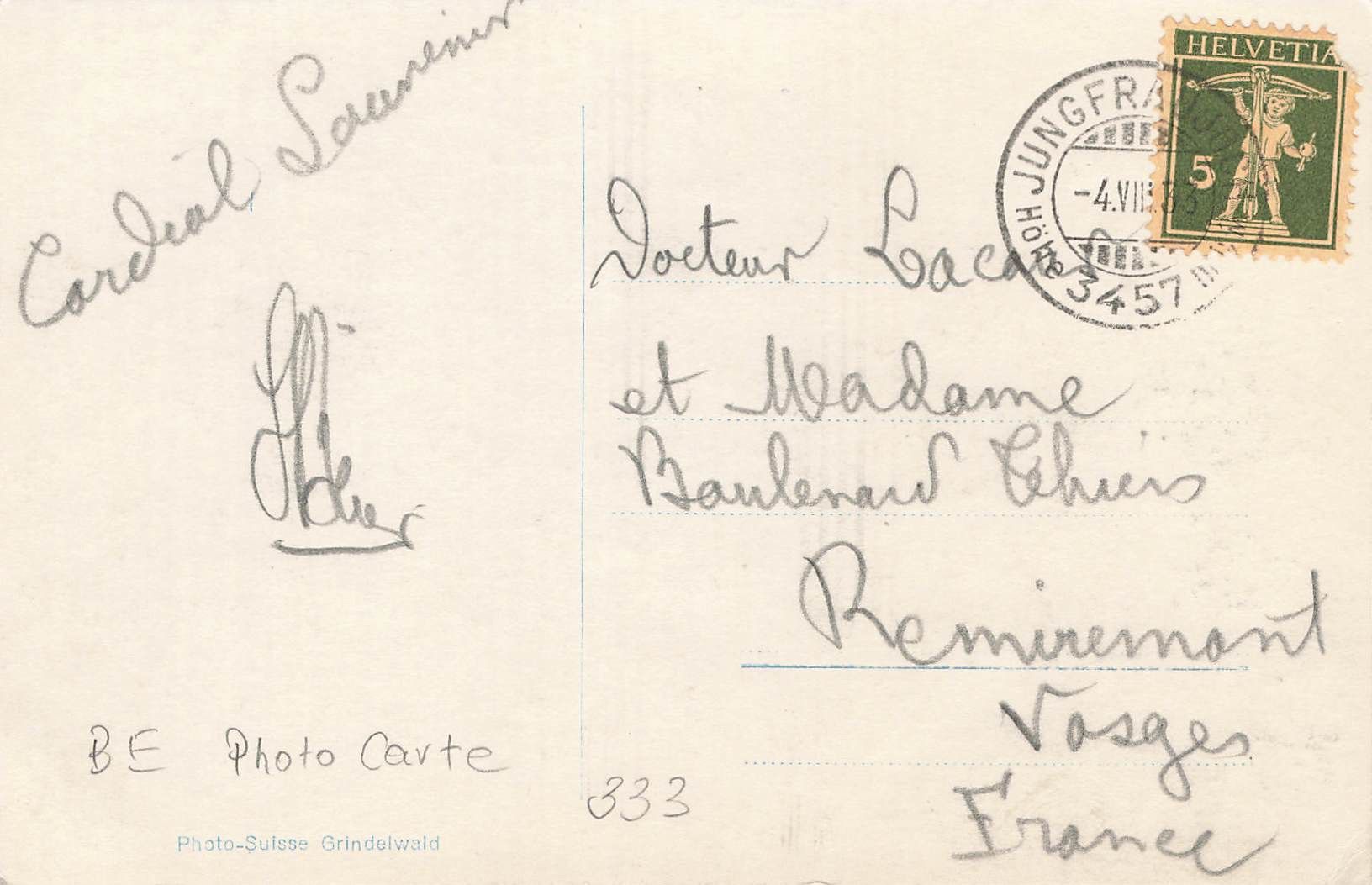 Cartes postales: BE Grindelwald mit Fiescherhörner – D'occasion à Biasca par Blenio71 1