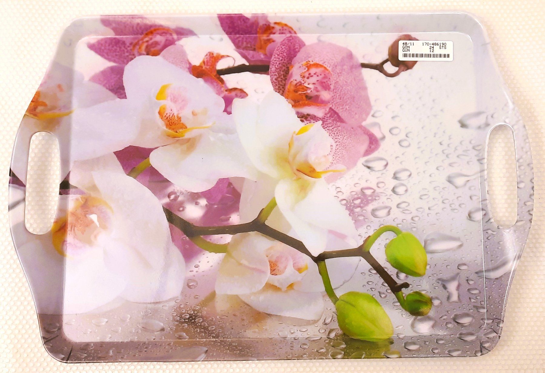 Piatti di portata: 3 STK Servier Tablett EXELLENT HOUSWARE mit Orchideenmotiven – Nuovo (secondo la descrizione) da Kleindöttingen venduto da Loorev 2