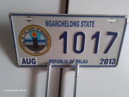 Rarität Nummernschild aus der  Rep. Palau 2013 - Ngarchelong