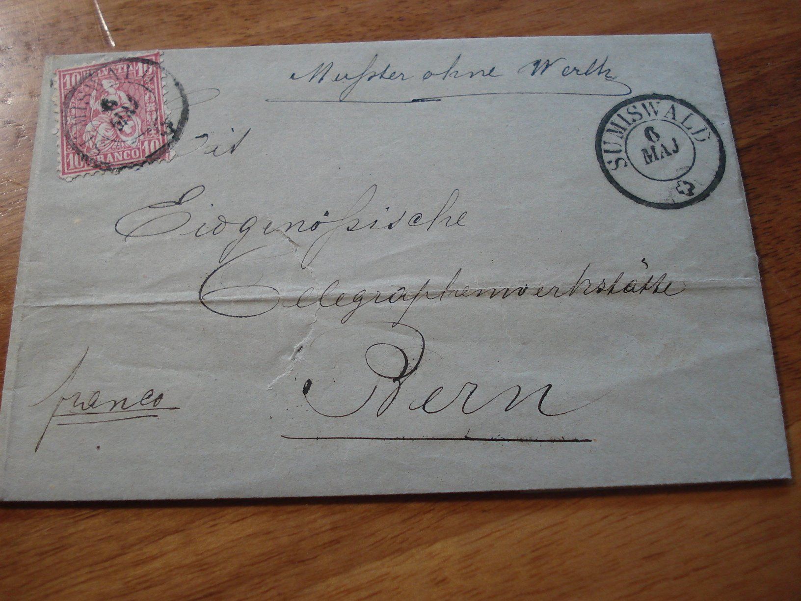 Tutti i francobolli: Faltbrief 1868, o Sumiswald - Bern – Usato da Niederwil AG venduto da morostahu