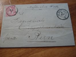 Faltbrief 1868, o Sumiswald - Bern