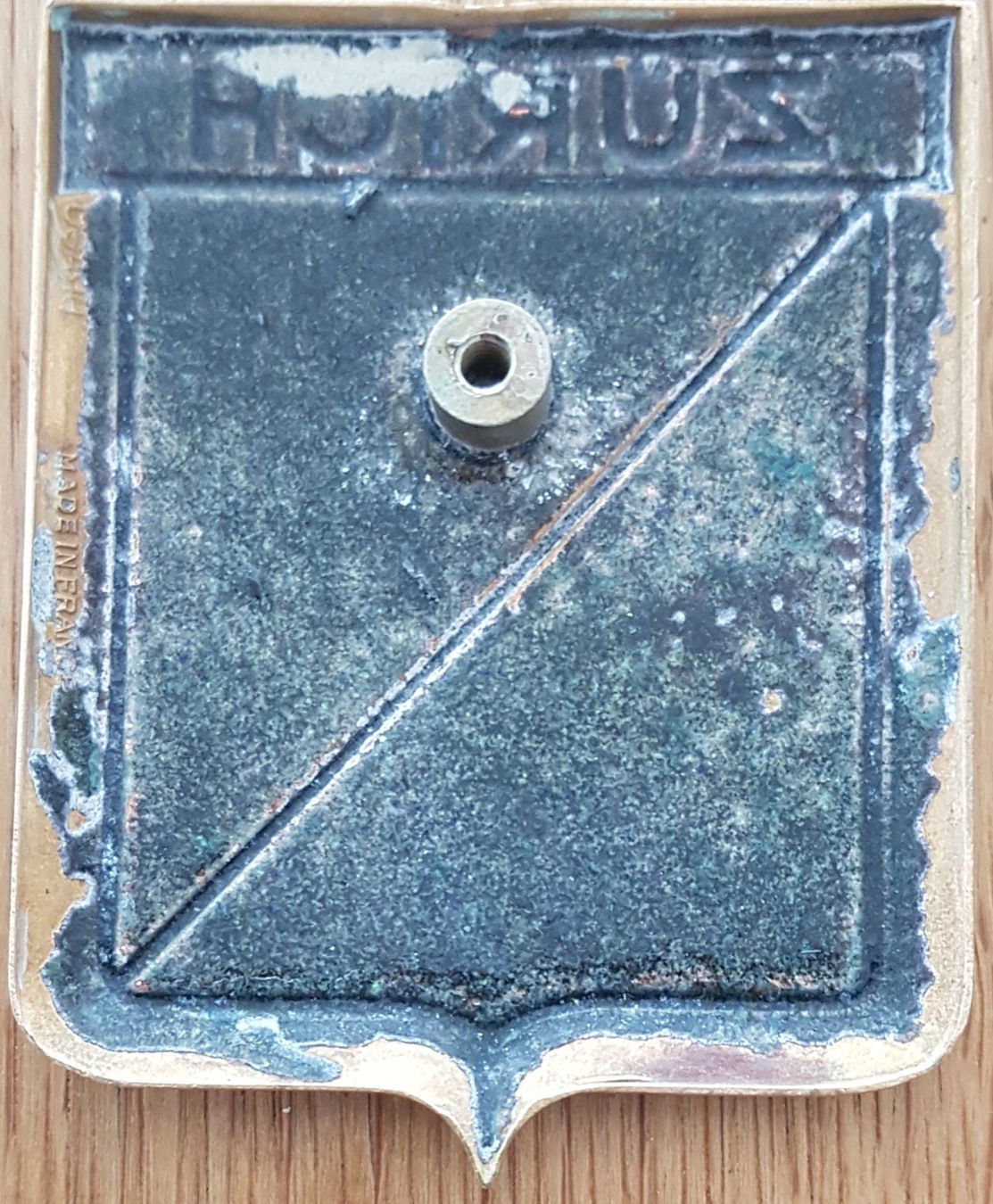Schilder: Schild / Emblem ZÜRICH – Gebraucht aus Neuchâtel von Blondy_73 1