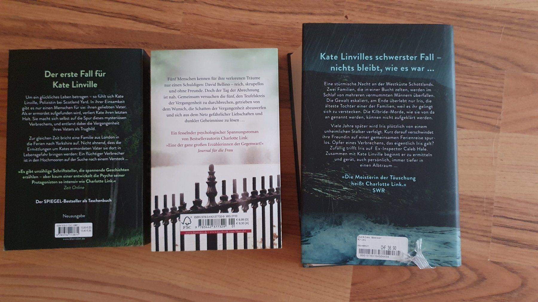 Libri: 3 Charlotte Link Bücher – Usato da Lohn SH venduto da Lillyfee2020 1