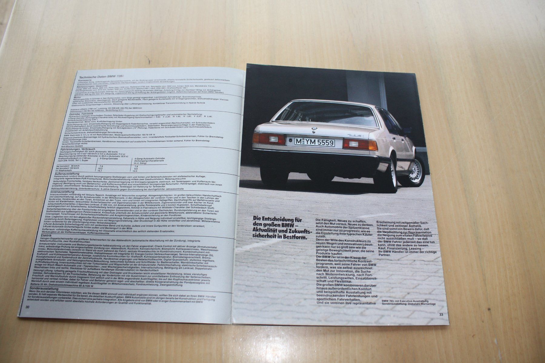 BMW Documenti: BMW 7er Prospekt E23 1986 – Usato da Wikon venduto da erwin400 9