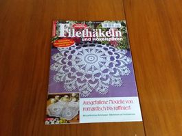 Filethäkeln und Häkelspitzen mit Mustern wie neu