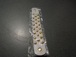 Armband weiss/goldige Nieten