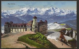 1920 Rigi Kulm mit Kaltbad + Hotel Rigi Stempel sehr selten