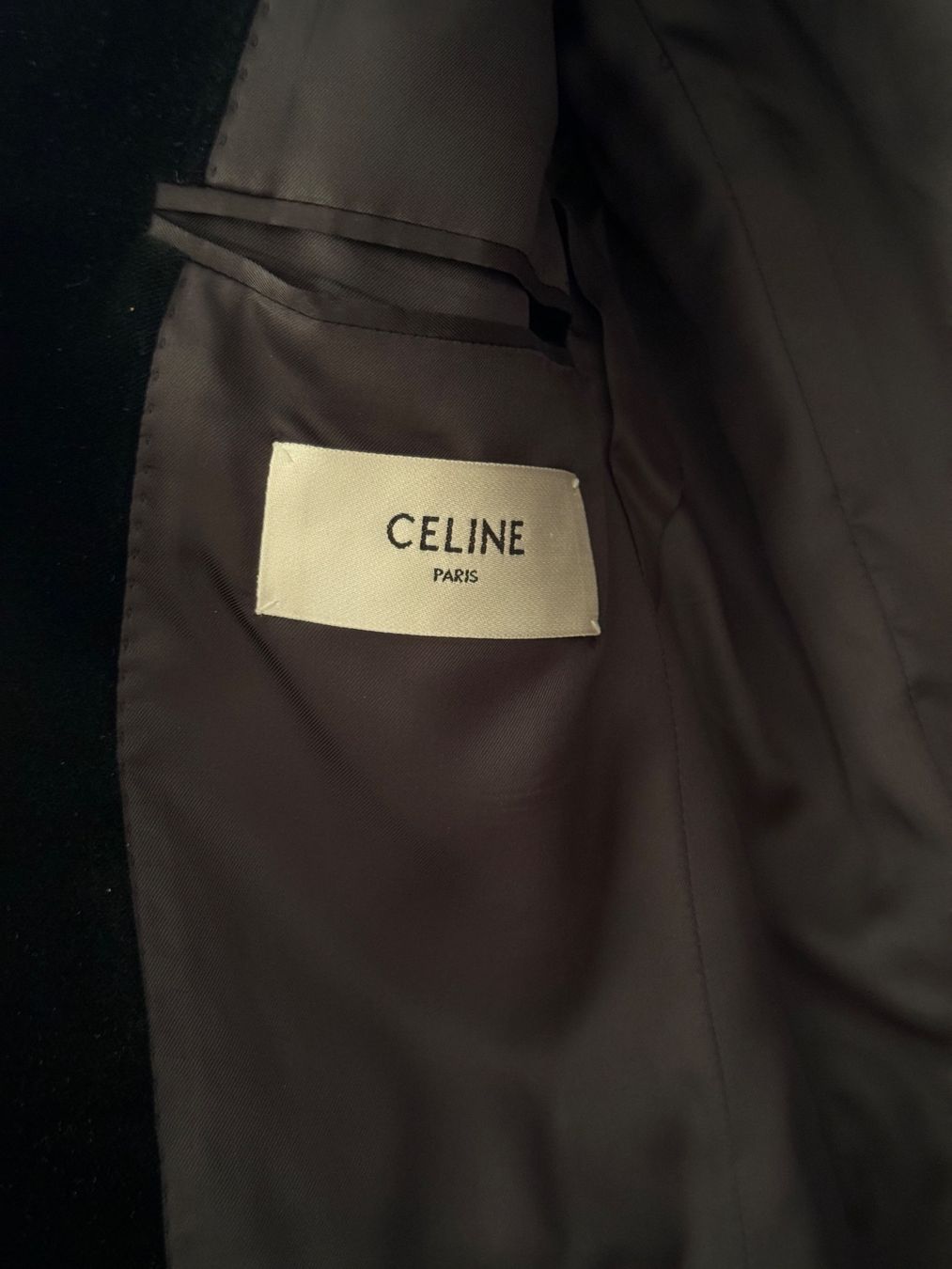 Celine Giacche: Celine Blazer schwarz Wolle mit Samtkragen x Hedi Slimane – Usato da Zürich venduto da dodichnobligmailcom 5