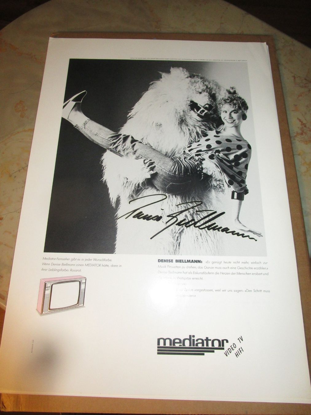 Autographes: AUTOGRAMM POSTER DENISE BIELLMANN EISKUNSTLAUF – D'occasion à GUTENSWIL par Alpina6 1