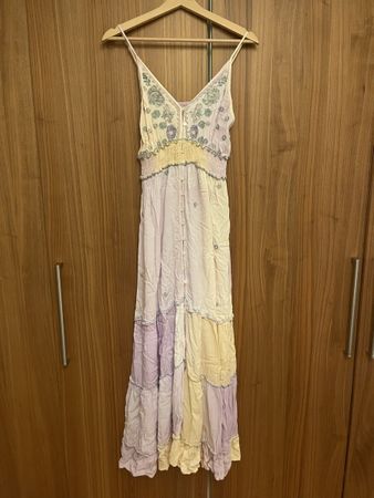 Sommerliches Maxikleid, Pastellfarben, one-size