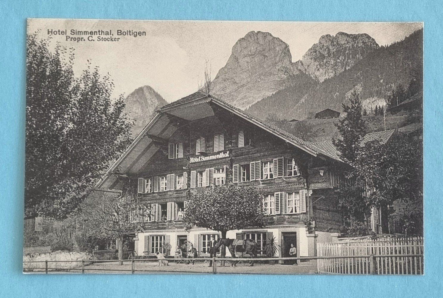 Ansichtskarten: Boltigen - Hotel Simmenthal - Propr. C. Stocker – Gebraucht aus Rothrist von RROENK
