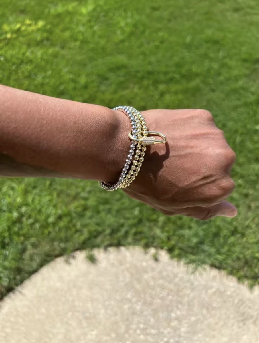Bracciali & Braccialetti: Bracelet doré à perles, superposable, avec breloque – Nuovo e nell'imballaggio originale da Lausanne venduto da msh_zg5n 1