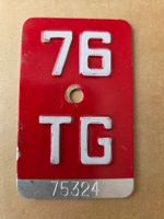 Velonummer TG 76 plaque Velo