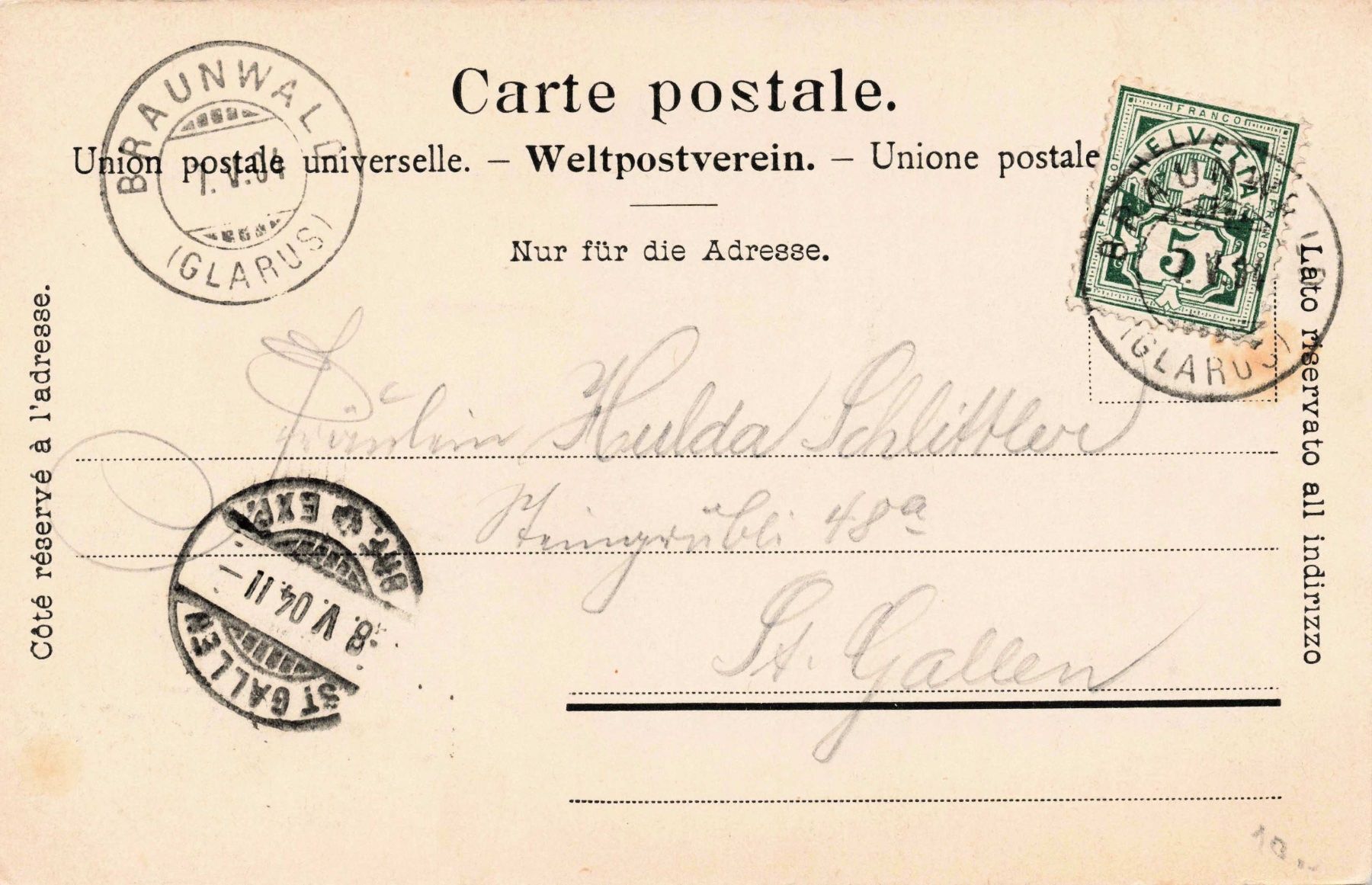 Ansichtskarten: Braunwald Sanatorium – Gebraucht aus Biasca von Blenio71 1