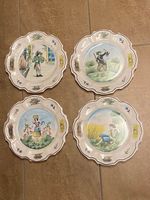 3))   Vintage spezielle 4 Sammler-Wandteller "Mebel" Italien