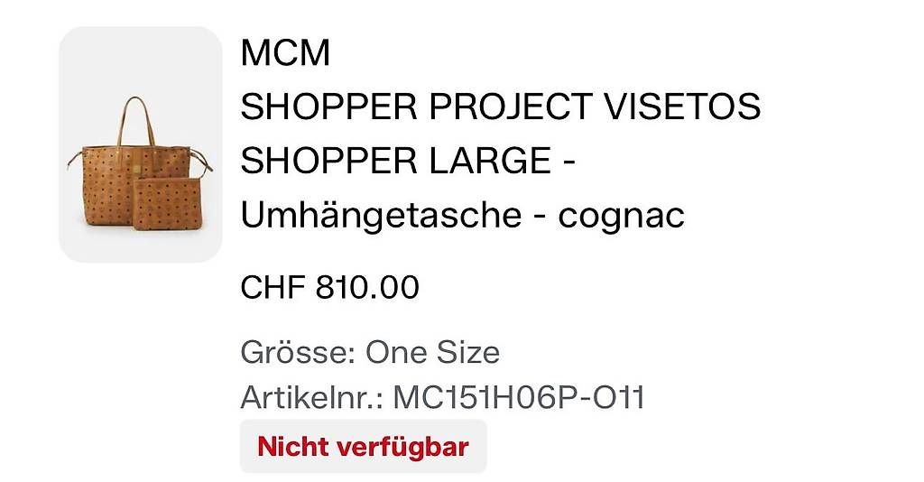 Borse da donna: MCM Shopper Project Visetos Shopper Large - cognac – Usato da Dagmersellen venduto da sad_v68w 4