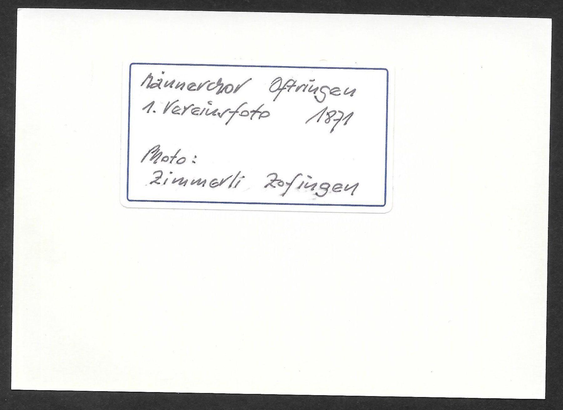 Cartoline postali: Oftringen Männerchor Fotografie – Usato da Olten venduto da clotaldi 1