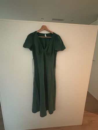 Damen Kleid kurzarm dunkelgrün Grösse S